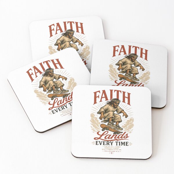Item preview, Faith Lands Every Time Jesus Skateboarding designed and sold by Noirvasca.
