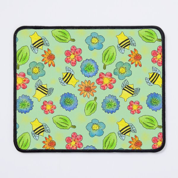 Item preview, Bumblebees and Flowers Pattern  designed and sold by Brightside-art.