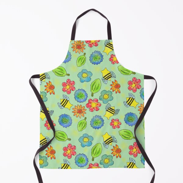 Item preview, Bumblebees and Flowers Pattern designed and sold by Brightside-art.