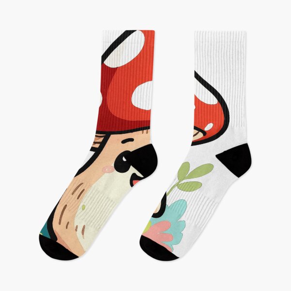 Item preview, Whimsical Cute Red Mushroom Character designed and sold by GSideArtStore.