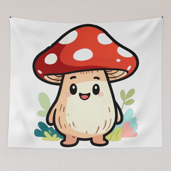 Item preview, Whimsical Cute Red Mushroom Character designed and sold by GSideArtStore.