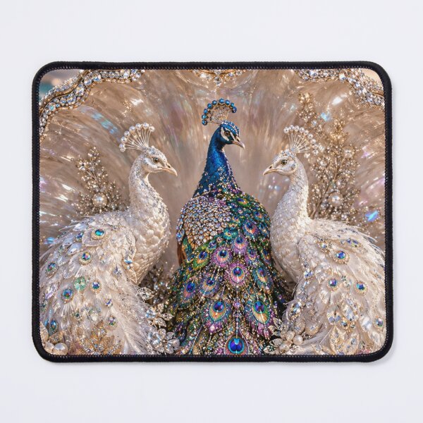 Item preview, Jeweled Peacocks in a Pearl Shell designed and sold by Extremeallie.