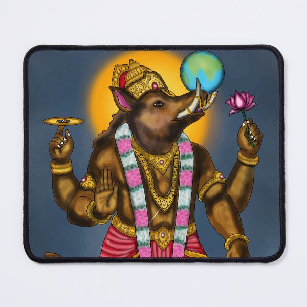 Item preview, Lord Varaha Digital Drawing | Divine Hindu Boar Avatar Artwork Illustration designed and sold by Harshit_Digital_Arts.