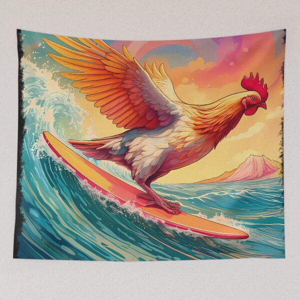 Item preview, Surfing Chicken designed and sold by ToadsWorkshop.