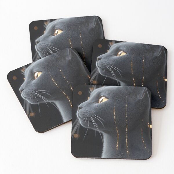 Item preview, egyptian mau cat lunar shadow gold glow mystery designed and sold by mildaclairmo.