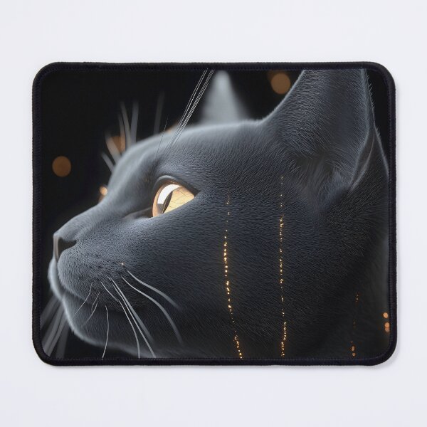 Item preview, egyptian mau cat lunar shadow gold glow mystery designed and sold by mildaclairmo.