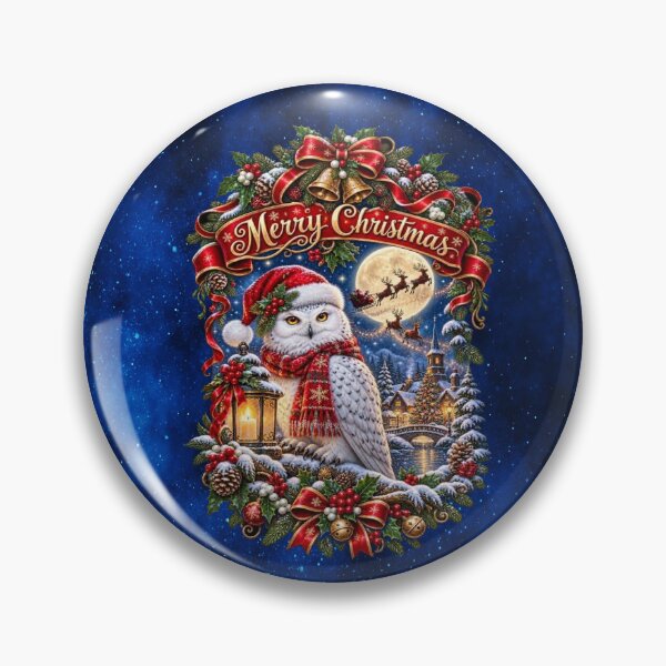 Item preview, Merry Christmas Enchanted Winter Owl designed and sold by MysticOzzy.