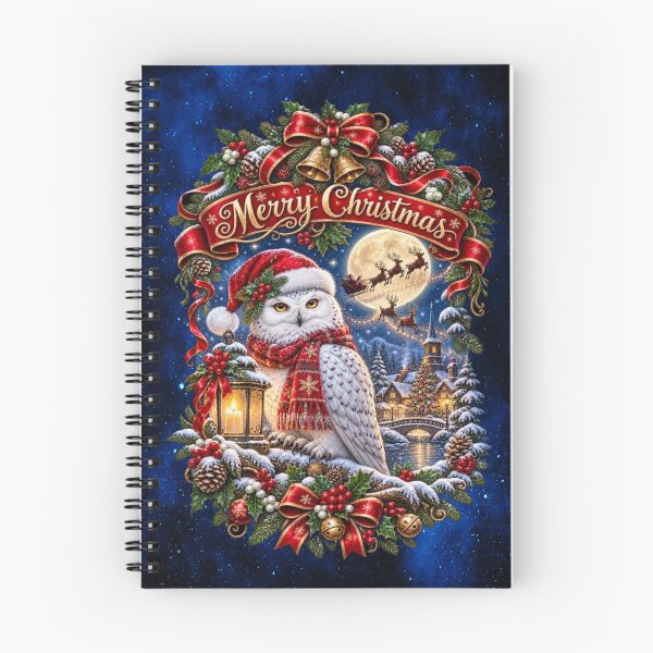 Item preview, Merry Christmas Enchanted Winter Owl designed and sold by MysticOzzy.