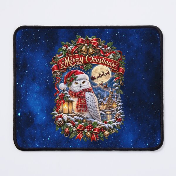 Item preview, Merry Christmas Enchanted Winter Owl designed and sold by MysticOzzy.