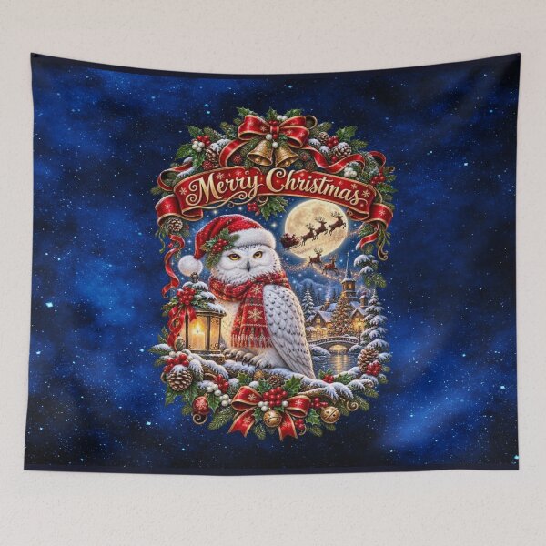 Item preview, Merry Christmas Enchanted Winter Owl designed and sold by MysticOzzy.