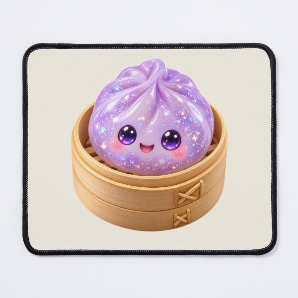 Item preview, Kawaii Sparkling Lavender Dumpling In A Steamer| Cute Glitter Asian Bao Bun Food designed and sold by Moons Studio.