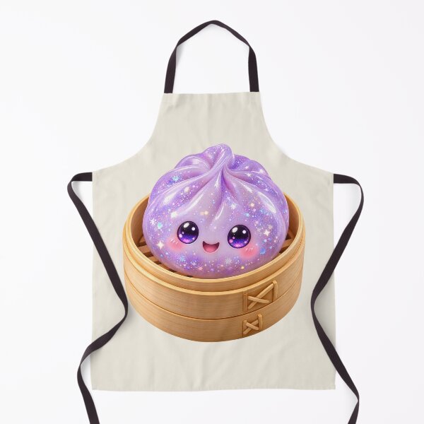 Item preview, Kawaii Sparkling Lavender Dumpling In A Steamer| Cute Glitter Asian Bao Bun Food designed and sold by Moons Studio.