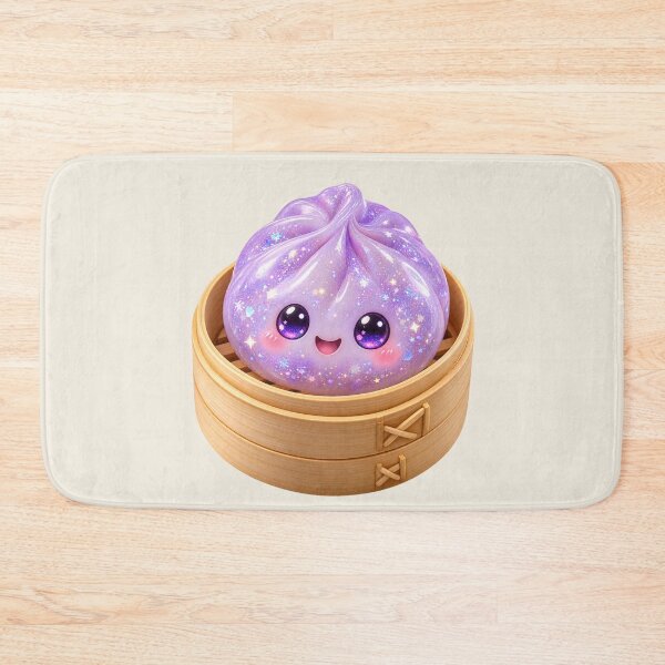 Item preview, Kawaii Sparkling Lavender Dumpling In A Steamer| Cute Glitter Asian Bao Bun Food designed and sold by Moons Studio.