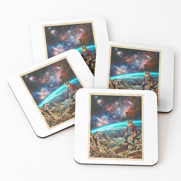 Item preview, Norwegian Forest Cat Lumberjack Sawing the Cosmic Pines designed and sold by PictoVibe.