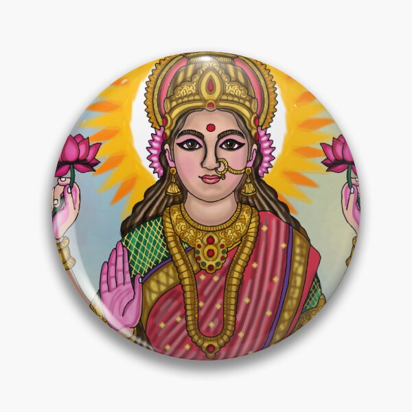 Item preview, Goddess Lakshmi Digital Drawing | Divine Hindu Goddess Artwork & Illustration designed and sold by Harshit_Digital_Arts.