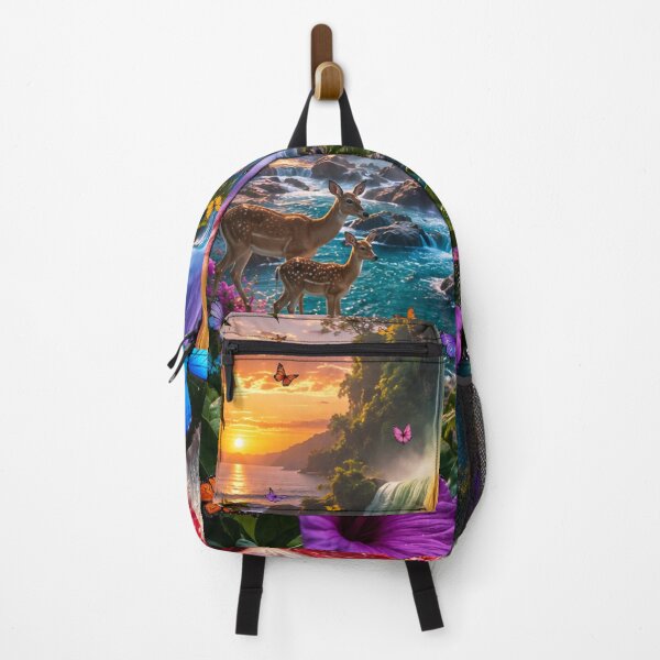 Item preview, Rainbow Waterfall Sunset Deer Sanctuary designed and sold by nardreelxz.