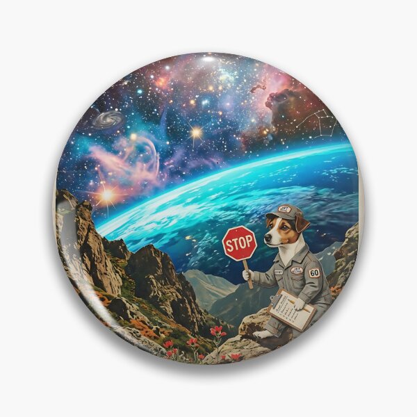 Item preview, Jack Russell Pit Crew Chief Directing the Cosmic Race designed and sold by PictoVibe.