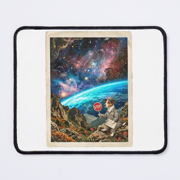Item preview, Jack Russell Pit Crew Chief Directing the Cosmic Race designed and sold by PictoVibe.