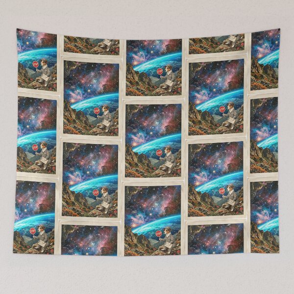 Item preview, Jack Russell Pit Crew Chief Directing the Cosmic Race designed and sold by PictoVibe.
