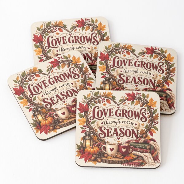 Item preview, Love Grows Through Every Season – Autumn Couple Marriage Design designed and sold by astersgraphics.
