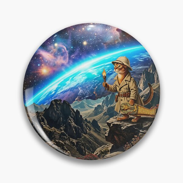 Item preview, Abyssinian Cat Archaeologist Unearthing the Cosmic Tomb designed and sold by PictoVibe.