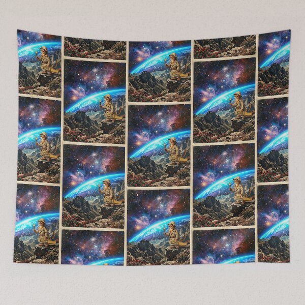 Item preview, Abyssinian Cat Archaeologist Unearthing the Cosmic Tomb designed and sold by PictoVibe.