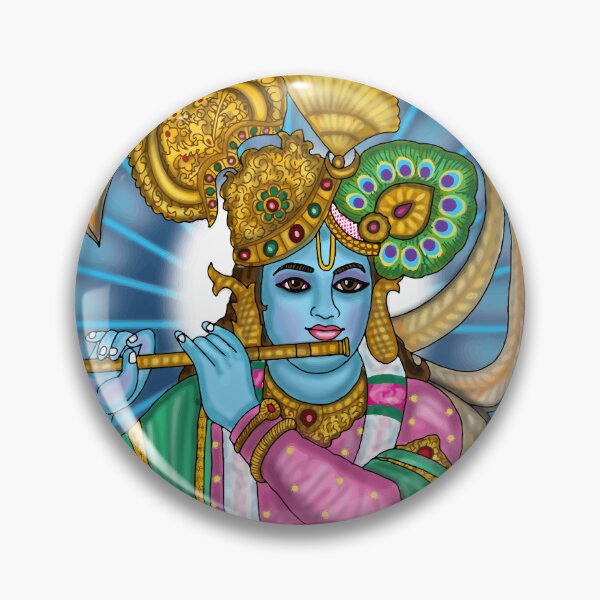 Item preview, Lord Krishna Digital Drawing | Divine Hindu God Artwork & Spiritual Illustration designed and sold by Harshit_Digital_Arts.