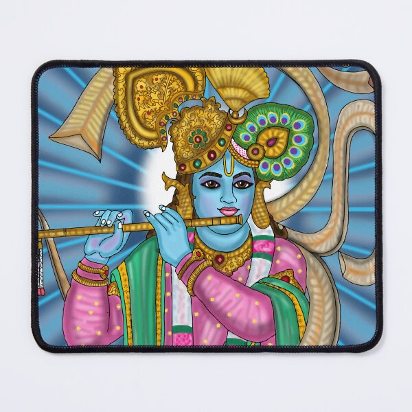 Item preview, Lord Krishna Digital Drawing | Divine Hindu God Artwork & Spiritual Illustration designed and sold by Harshit_Digital_Arts.