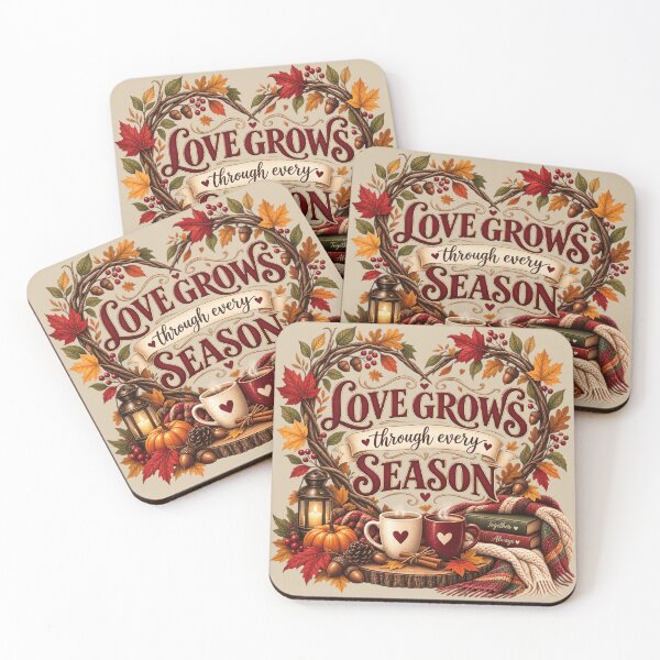 Item preview, Love Grows Through Every Season – Autumn Couple Marriage Design designed and sold by astersgraphics.