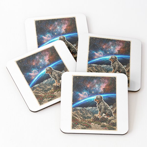 Item preview, Rottweiler Biker Cruising Toward the Cosmic Horizon designed and sold by PictoVibe.