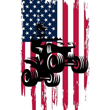 Artwork thumbnail, Patriotic Braap Mx Motocross Dirt Bike Atv Quad Bike American Flag by mrsmitful