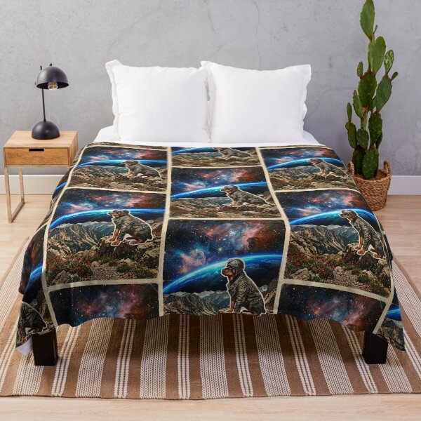 Item preview, Rottweiler Biker Cruising Toward the Cosmic Horizon designed and sold by PictoVibe.