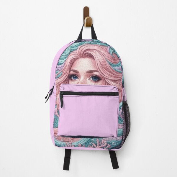 Item preview, Pink-haired ocean mermaid embroidered patch designed and sold by Azurart2.
