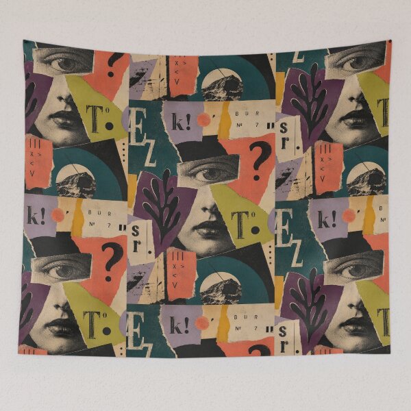 Item preview, Fragments of Identity — Dada Surreal Collage Portrait designed and sold by MarksBook.
