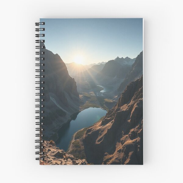 Item preview, Mountain Valley Lake Sunrise Art designed and sold by IntelliMindDesigns.