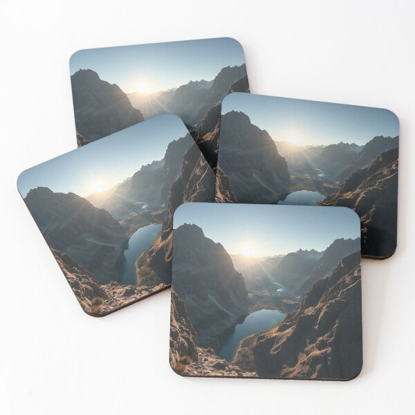 Item preview, Mountain Valley Lake Sunrise Art designed and sold by IntelliMindDesigns.