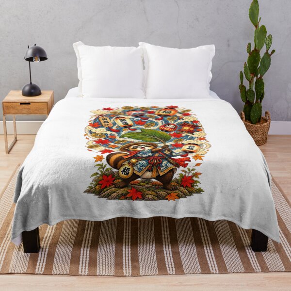 Item preview, The Tanuki of the Golden Whirlwind – Japanese Lucky Tanuki Ukiyo-e Art designed and sold by Substance_life.