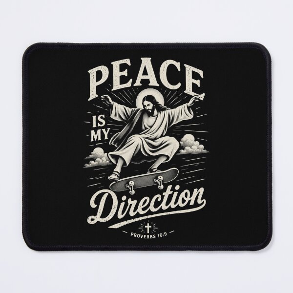 Item preview, Peace Is My Direction Jesus Skateboarding designed and sold by Noirvasca.