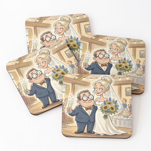 Item preview, Funny & Cute Wedding Toast Illustration Cartoon Art designed and sold by jo-e-basta.