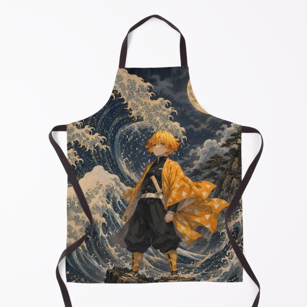 Item preview, Zenitsu Agatsuma Demon Slayer Great Wave Moonlight designed and sold by mildaclairmo.