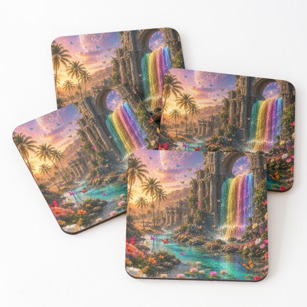 Item preview, Ancient Ruins Rainbow Waterfall Portal designed and sold by nardreelxz.