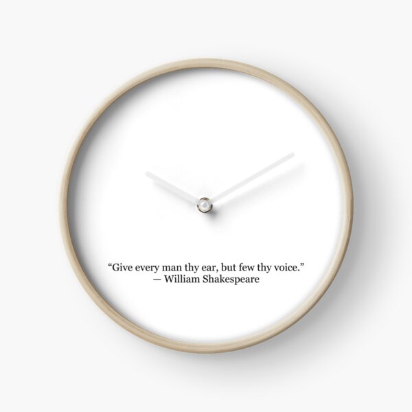 Item preview, Give Every Man Thy Ear, But Few Thy Voice – William Shakespeare Quote designed and sold by The Prose Atelier.