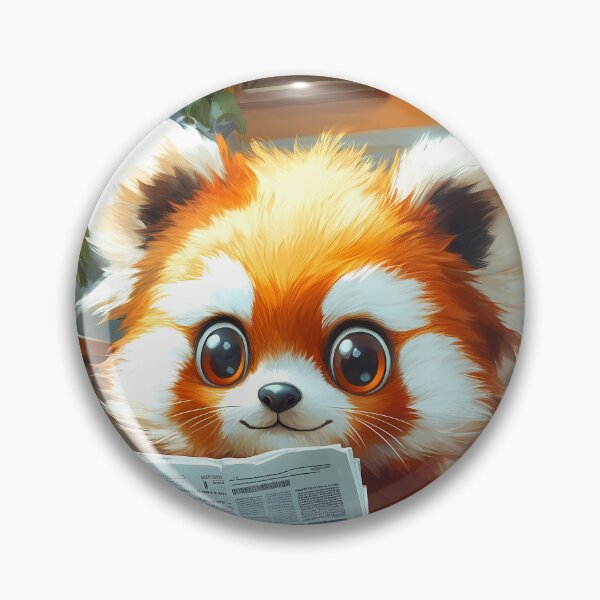 Item preview, Red Panda Bathroom Newspaper Reader Cute Cartoon Cozy Wildlife designed and sold by mildaclairmo.