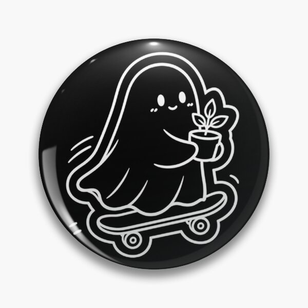 Item preview, Cute Ghost Skateboarder with Plant – Kawaii Cozy Skater Gift designed and sold by SakuraHQ.
