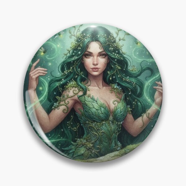 Item preview, Enchanted Forest Dryad Badge Style designed and sold by Azurart2.