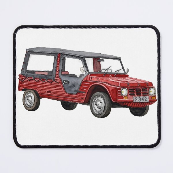 Item preview, Red Citroen Mehari Watercolor Illustration – Classic Car designed and sold by SuperMama1973.
