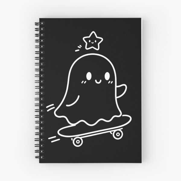 Item preview, Dreamy Ghost Skateboarder with Star – Cute Kawaii Skater Gift designed and sold by SakuraHQ.