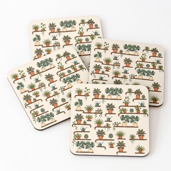 Item preview, Indoor Plant Shelf Seamless Pattern Urban Jungle Art designed and sold by SVox.