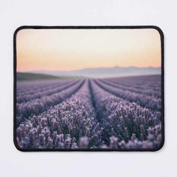 Item preview, Soft Lavender Field Dusk Landscape designed and sold by IntelliMindDesigns.