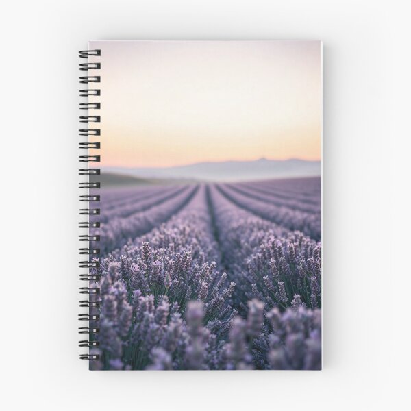 Item preview, Soft Lavender Field Dusk Landscape designed and sold by IntelliMindDesigns.